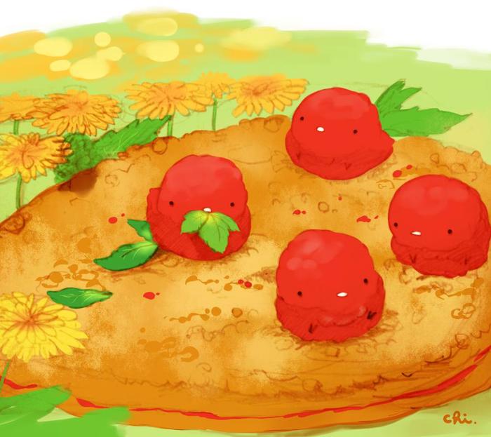 树莓的加雷特插画图片壁纸