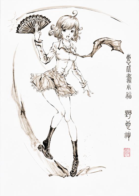 虾夷扇贝插画图片壁纸