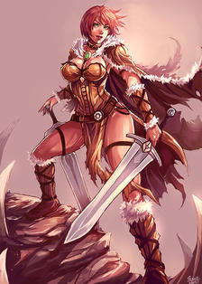 Tyra , Barbarian princess插画图片壁纸