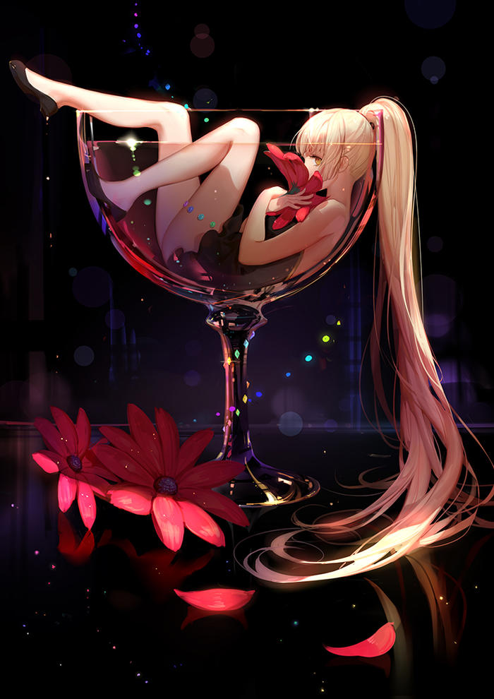 lily wine插画图片壁纸