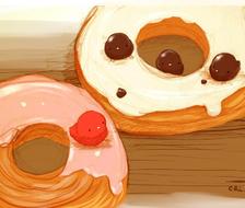 牛角面包甜甜圈-原创すいーとり