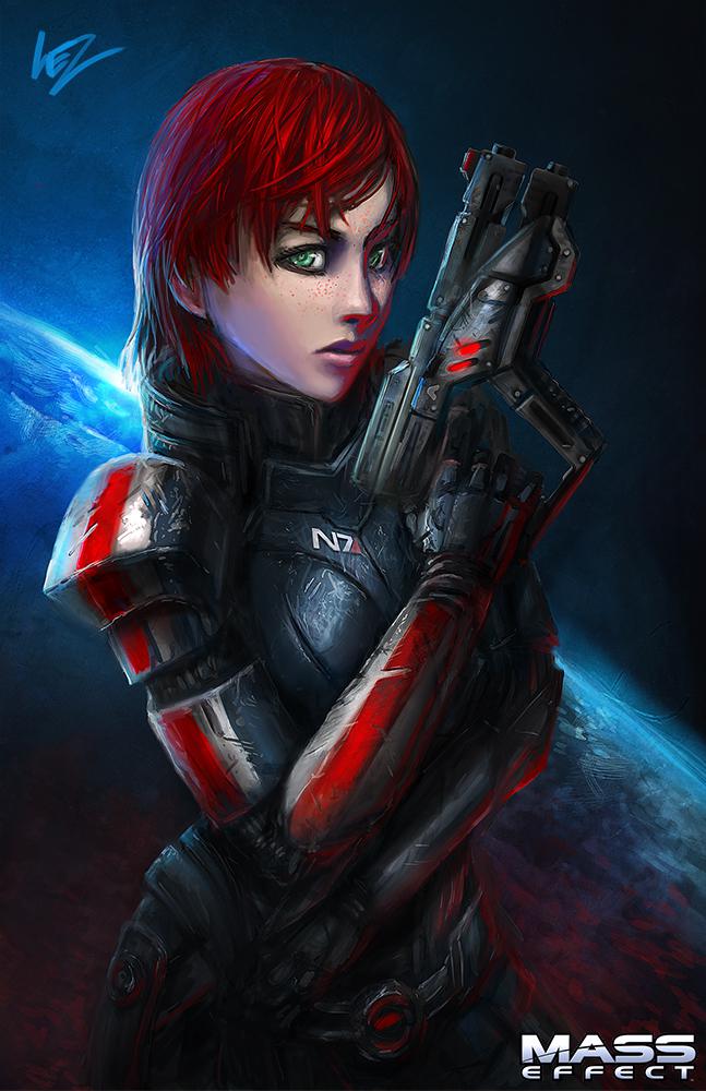 Commander Shepard - Mass Effect插画图片壁纸