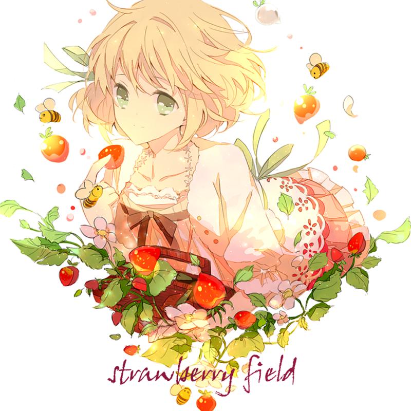 strawberry field插画图片壁纸