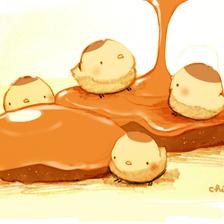 奶糖坚果曲奇插画图片壁纸