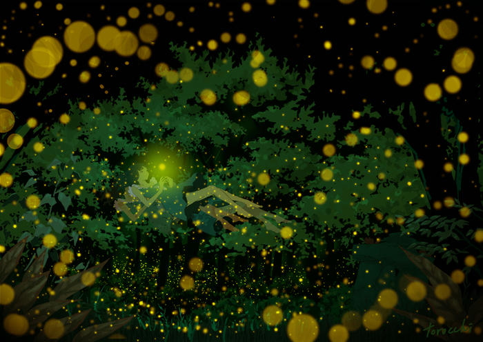 fireflys插画图片壁纸