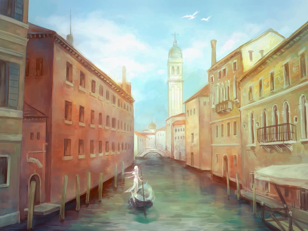 威尼斯插画图片壁纸