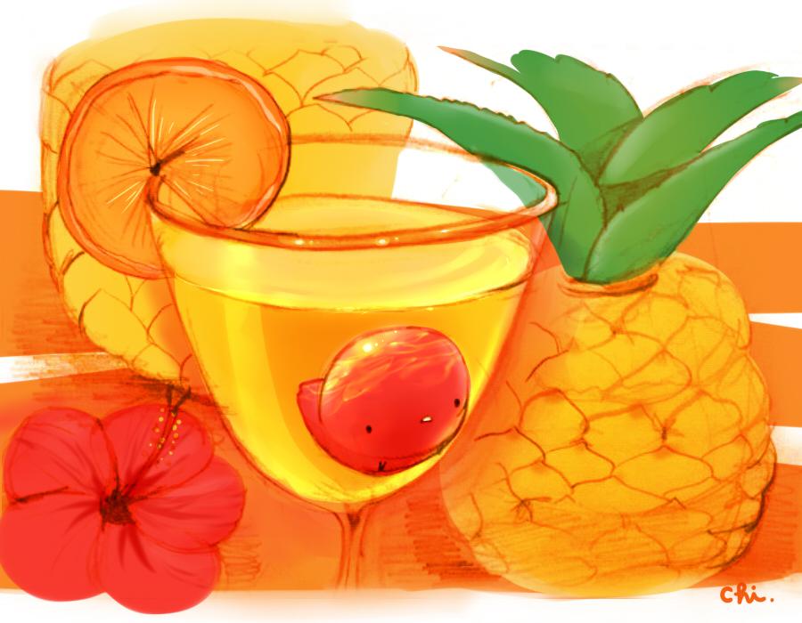 热带果汁插画图片壁纸