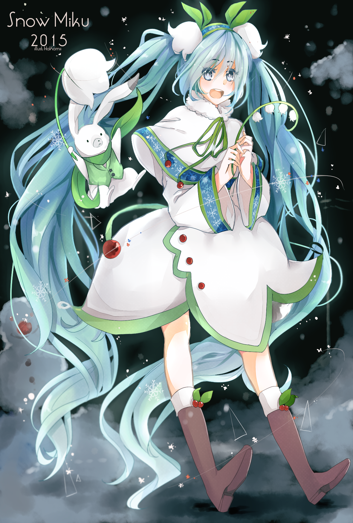 （*´▽｀*）Snow Miku 2015插画图片壁纸