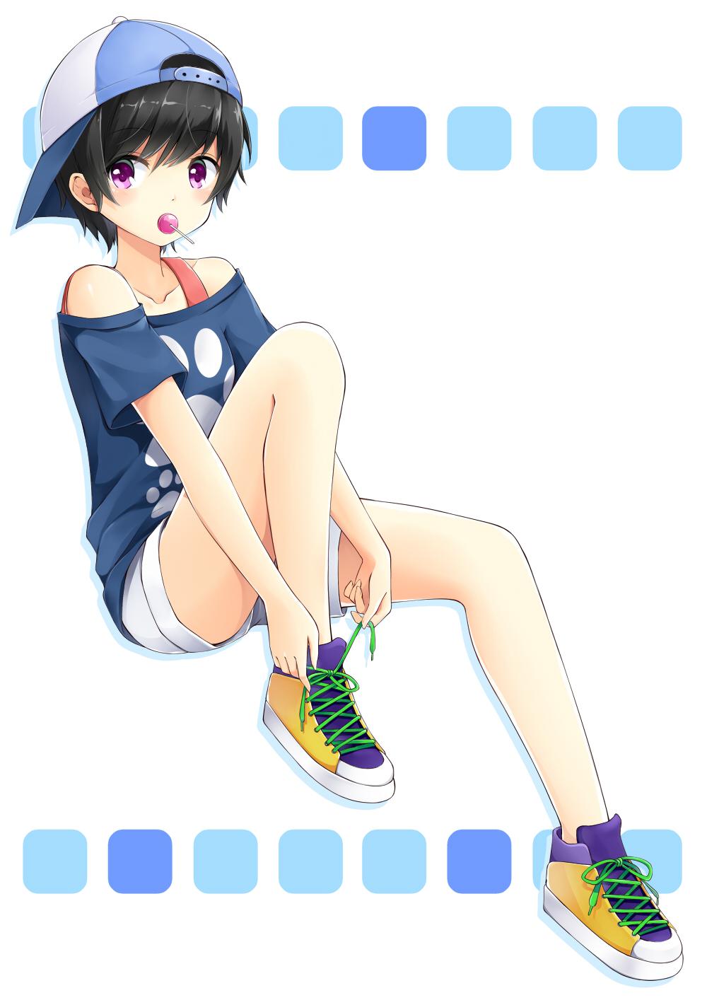 黑发短发的女孩子