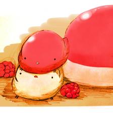 草莓奶油巴巴罗娃插画图片壁纸
