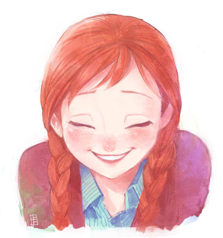 微笑着的安娜-Frozen冰雪奇缘
