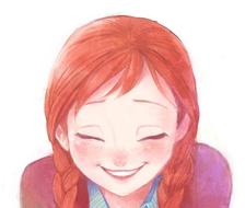 微笑着的安娜-Frozen冰雪奇缘