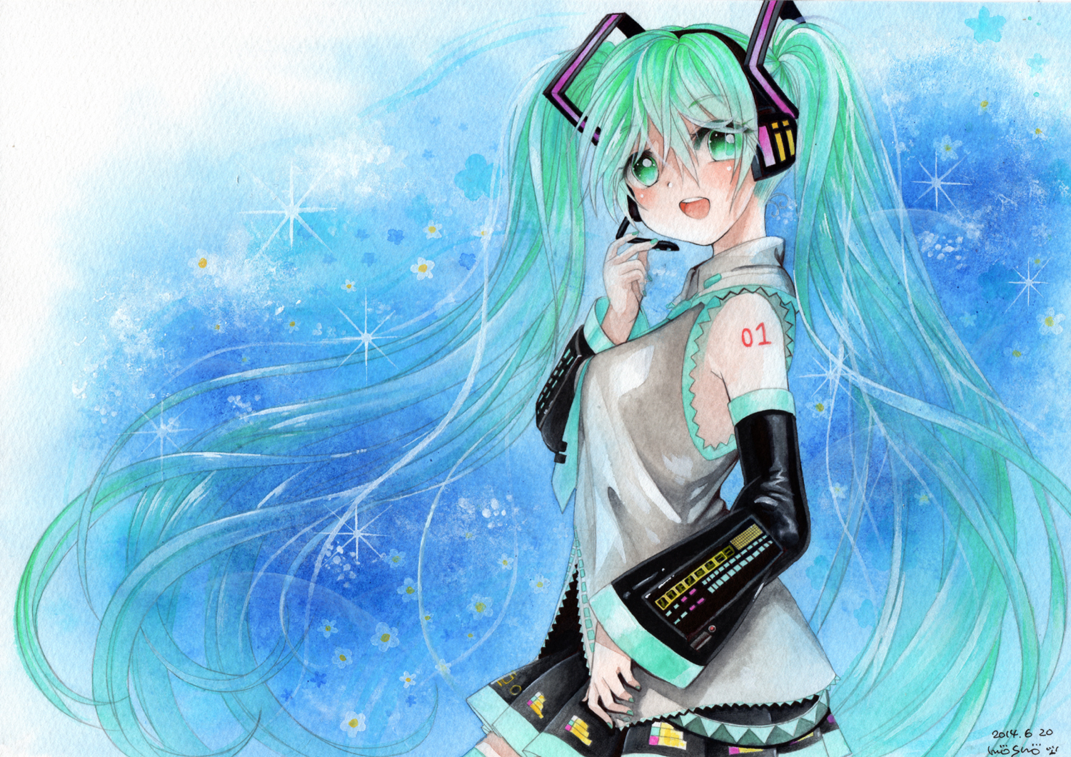 初音插画图片壁纸