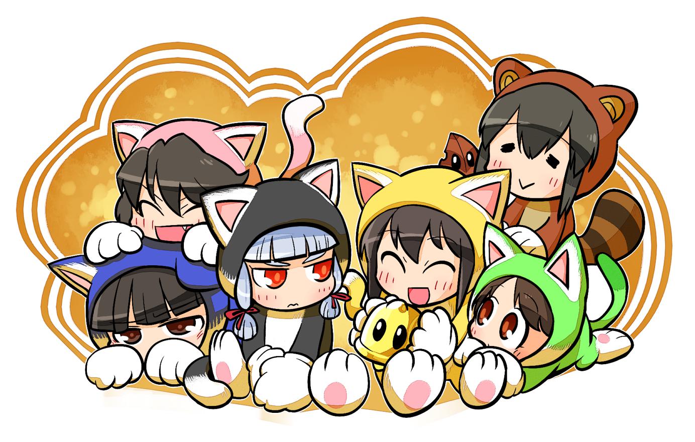 猫吹雪型插画图片壁纸