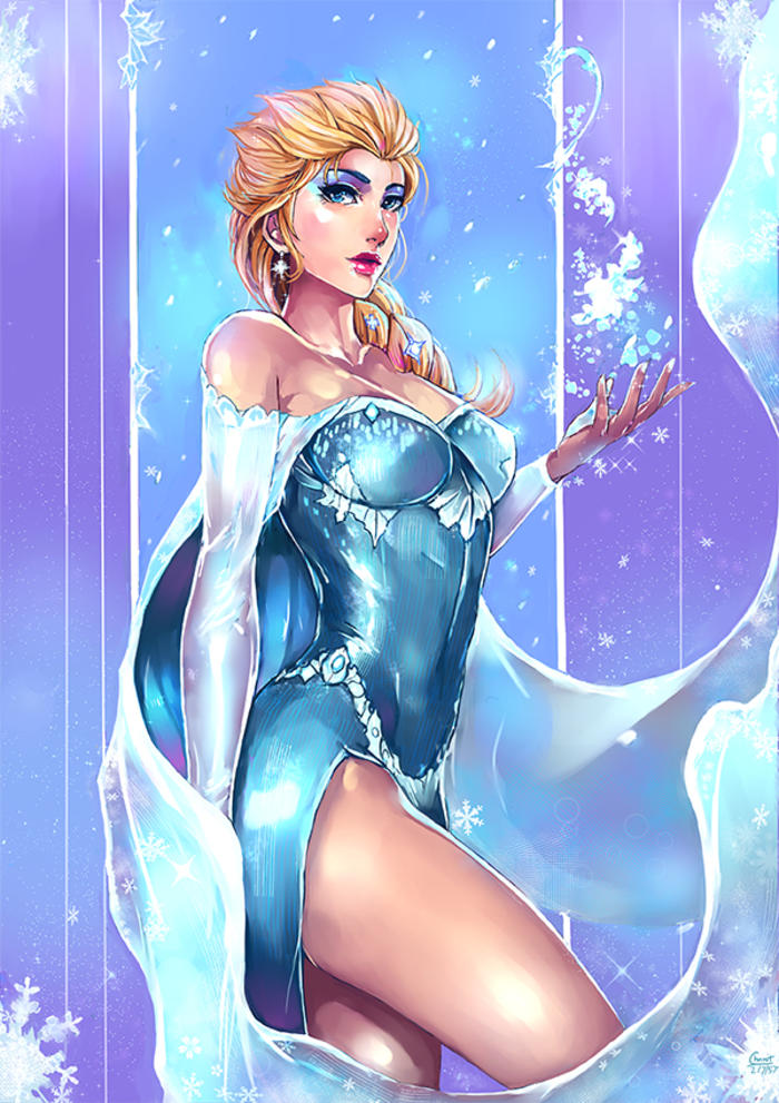 Elsa-Queen插画图片壁纸