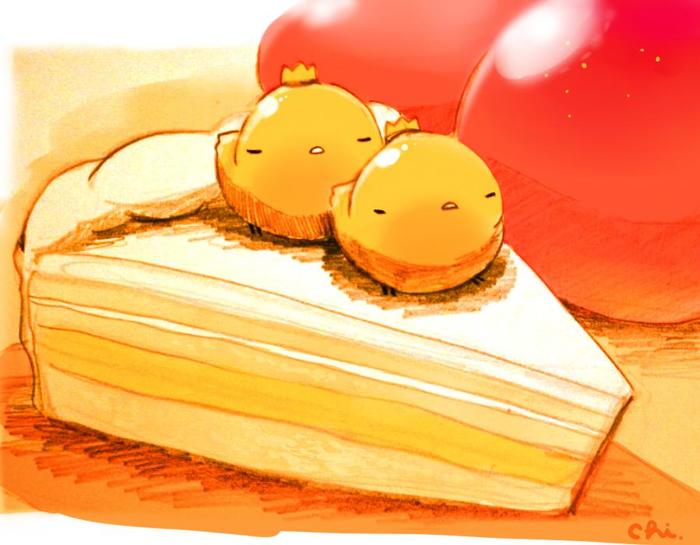 芒果蛋糕插画图片壁纸