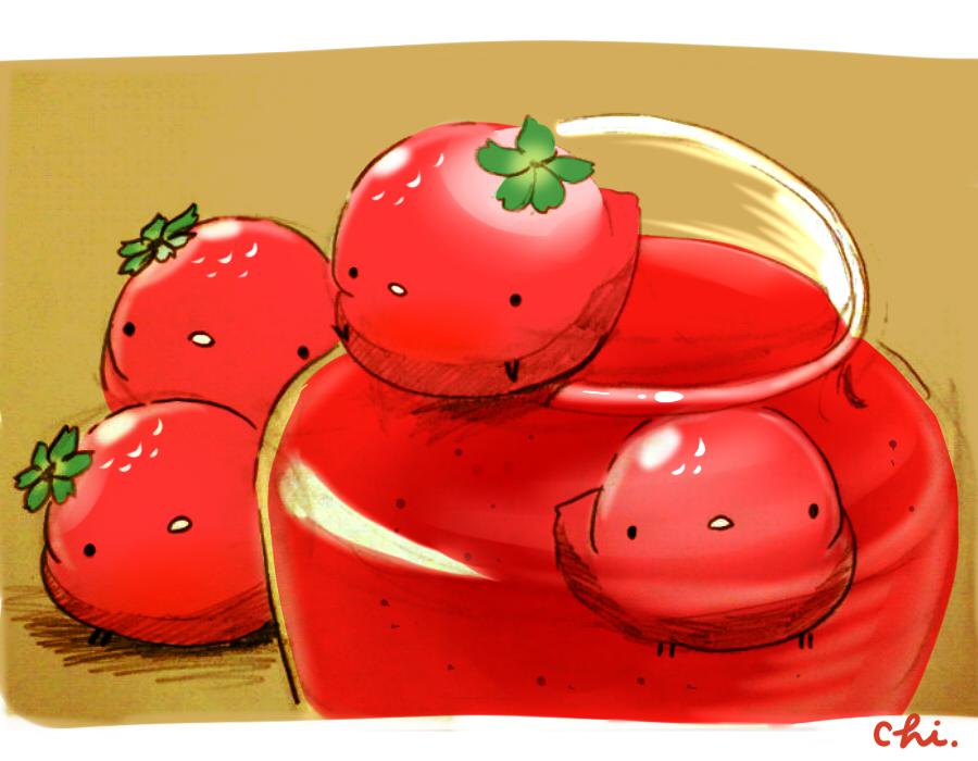草莓果酱插画图片壁纸