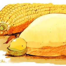 玉米面包插画图片壁纸