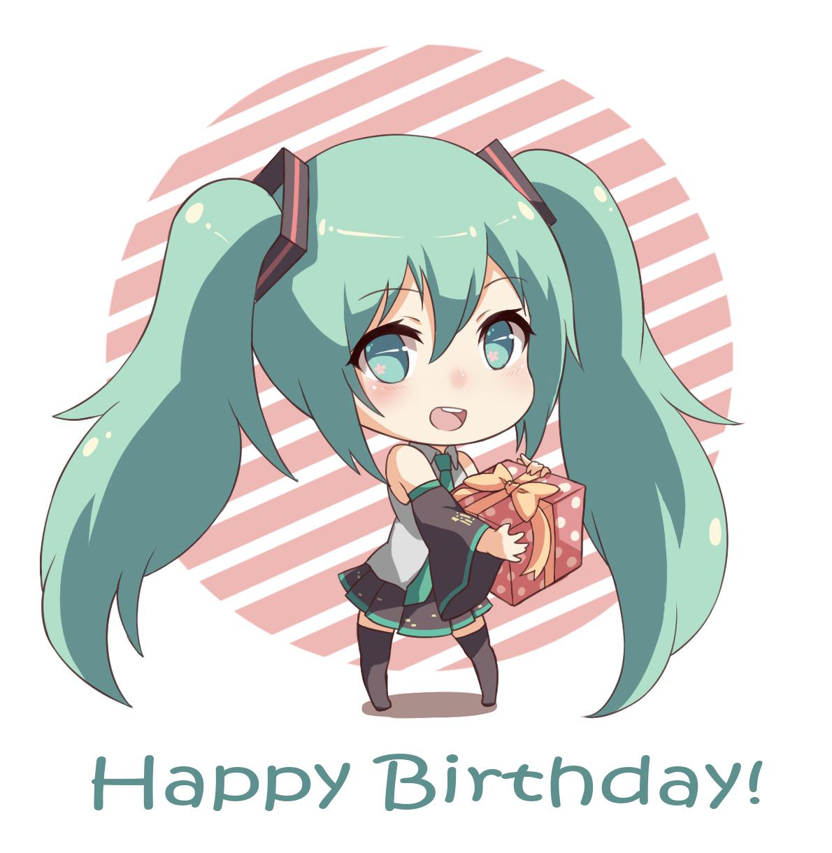 Happy Birthday Miku插画图片壁纸