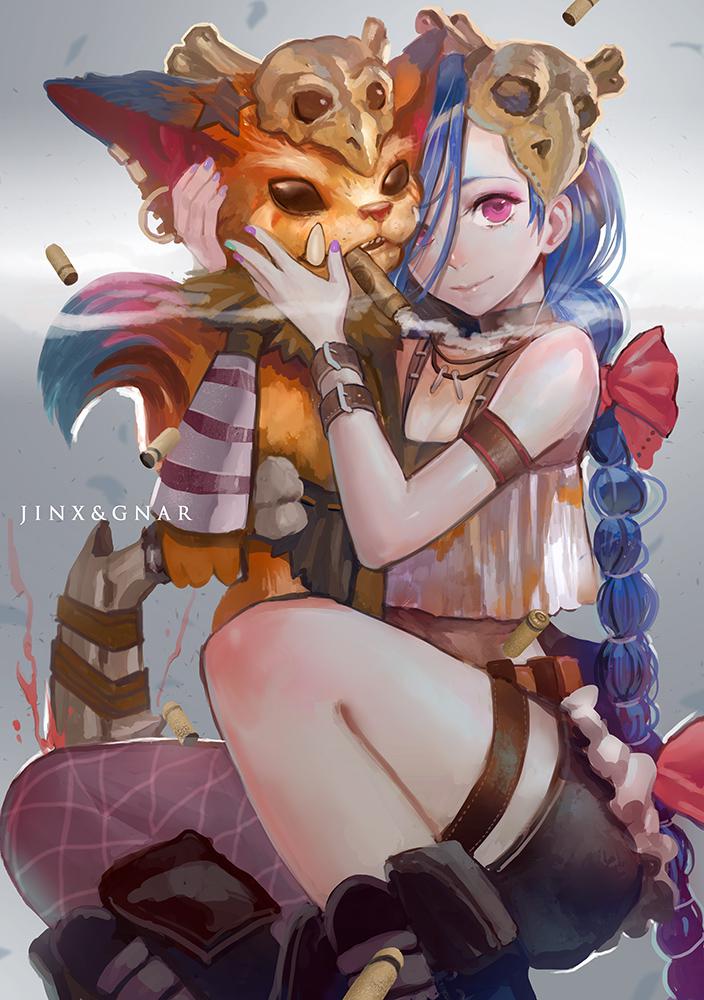 JINX & GNAR插画图片壁纸