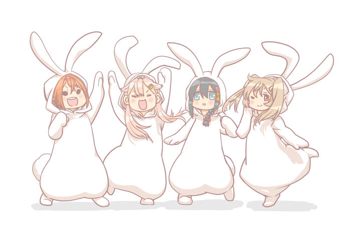 白露型兔女郎插画图片壁纸