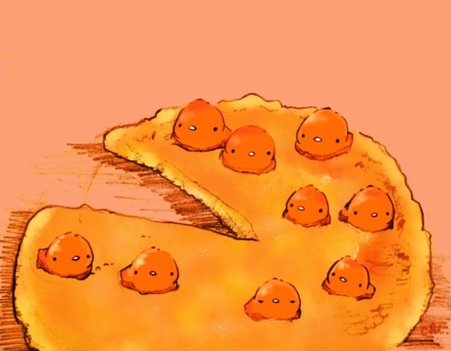杏蛋挞插画图片壁纸