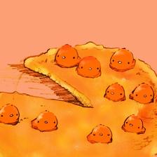 杏蛋挞插画图片壁纸