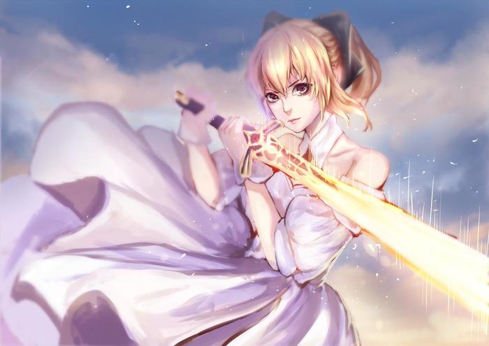 saber lily插画图片壁纸