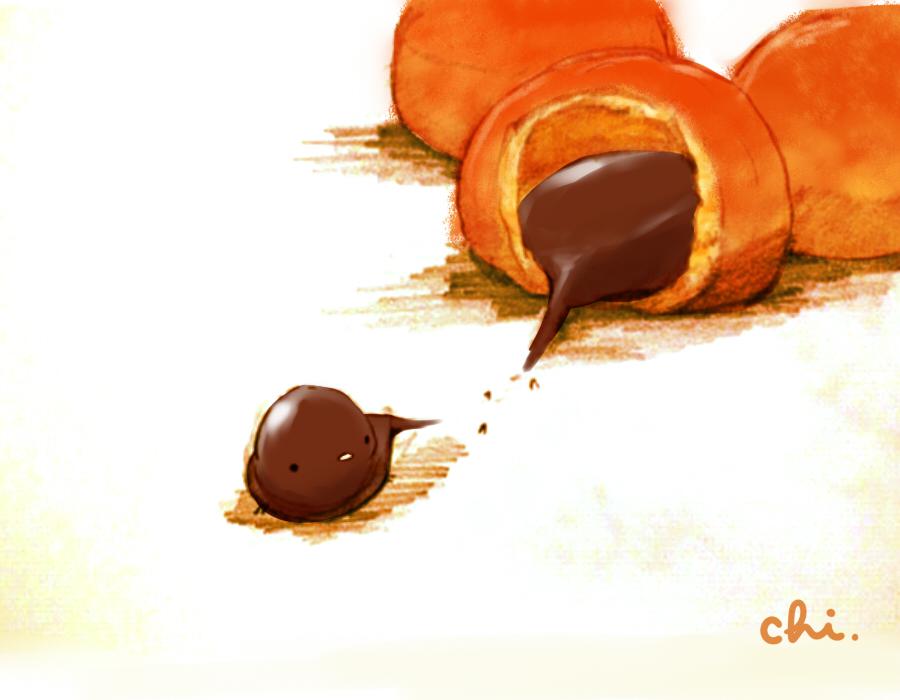 巧克力甜甜圈插画图片壁纸