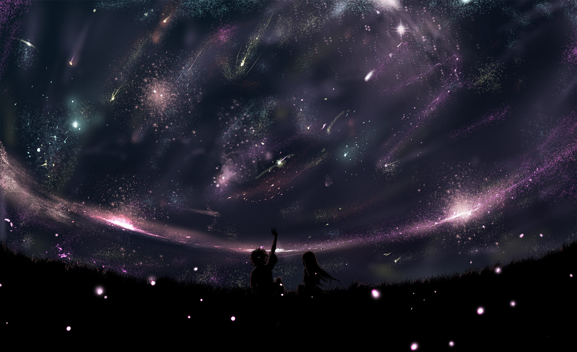 夜星插画图片壁纸