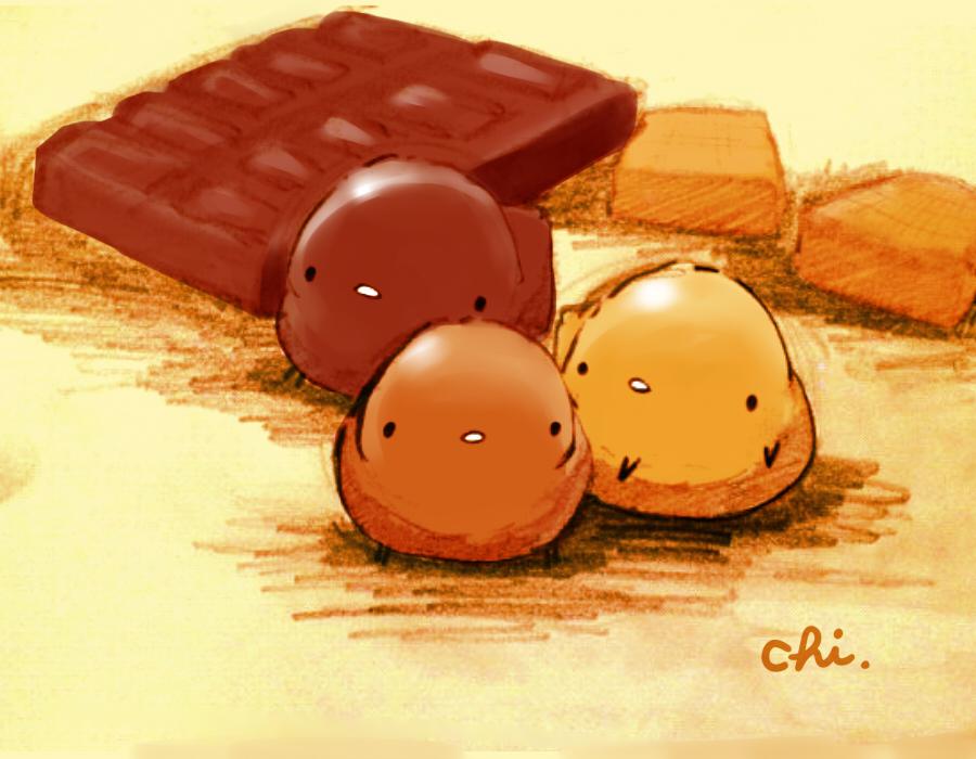 巧克力奶糖插画图片壁纸