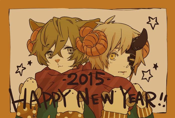Hello,new year!插画图片壁纸