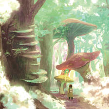 蘑菇林插画图片壁纸