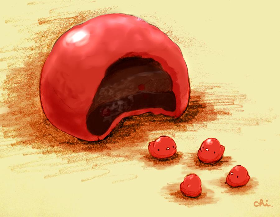 草莓巧克力插画图片壁纸