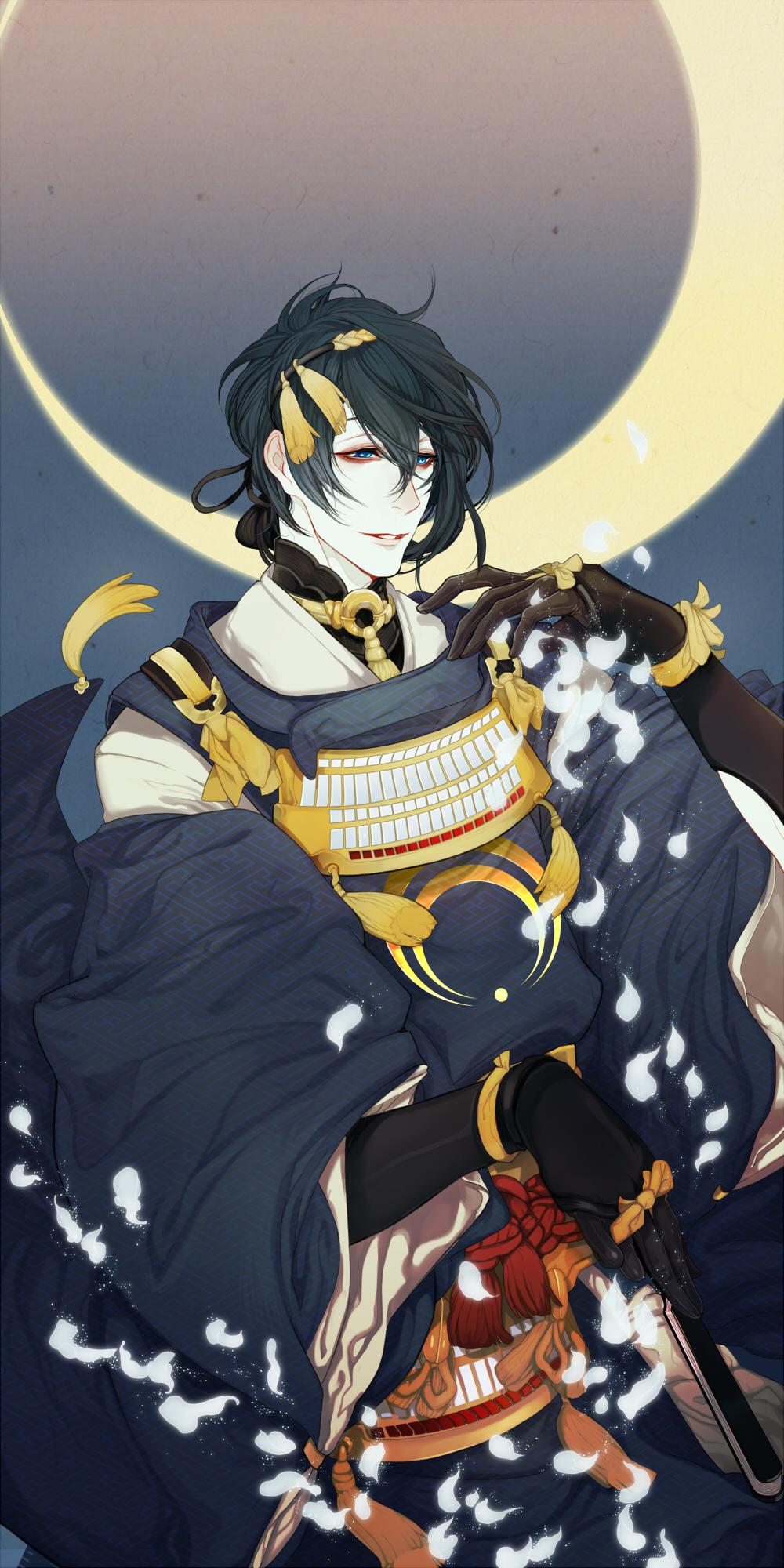 月下舞刀剑乱舞竖图