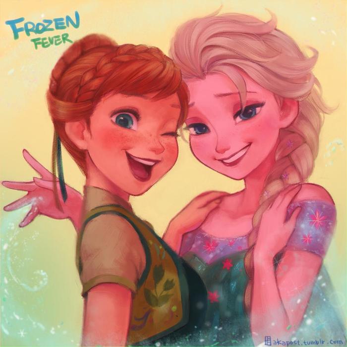 Frozen Fever插画图片壁纸