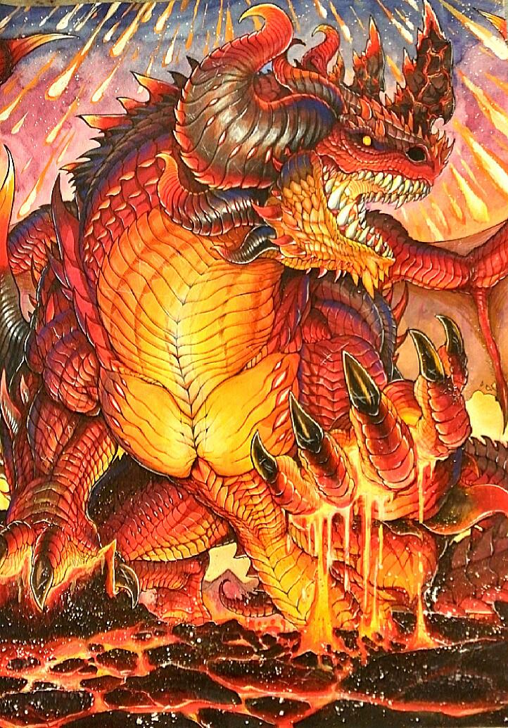 Red Dragon插画图片壁纸