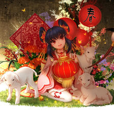 恭贺新年插画图片壁纸