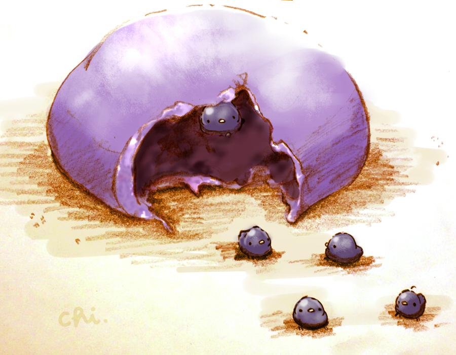 蓝莓大福插画图片壁纸