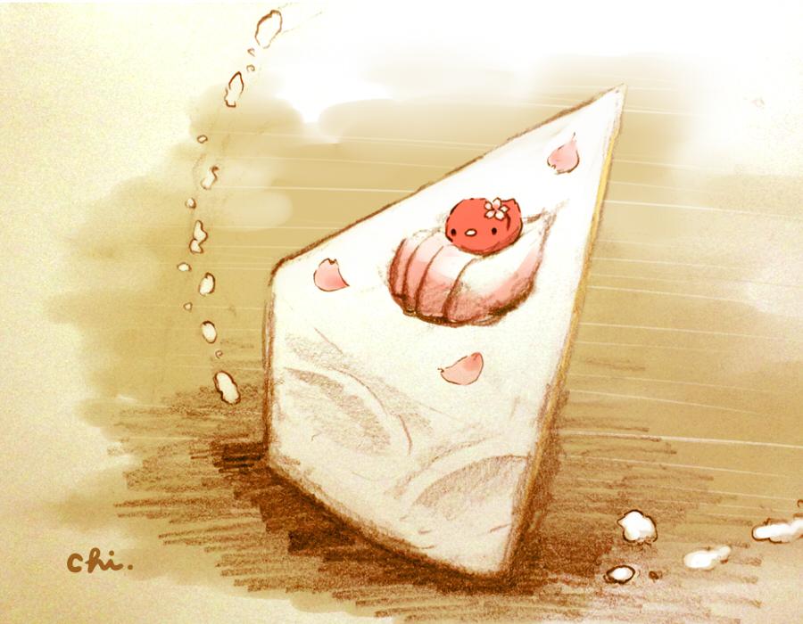 樱花蛋糕插画图片壁纸