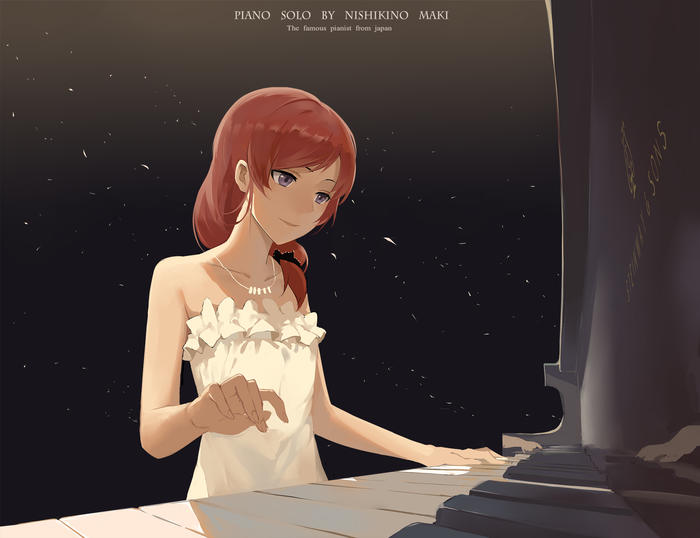 Piano solo by Nishikino Maki插画图片壁纸