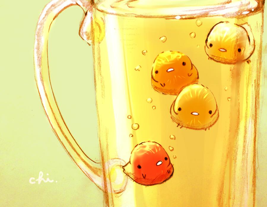 葡萄柚柠檬水插画图片壁纸