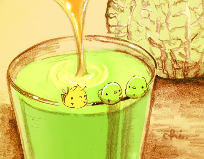 蜂蜜甜瓜汁插画图片壁纸