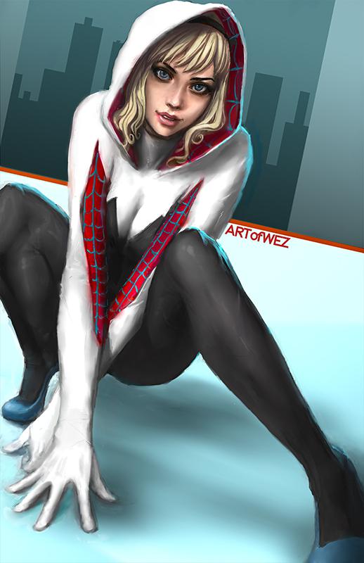 Spider-Gwen插画图片壁纸