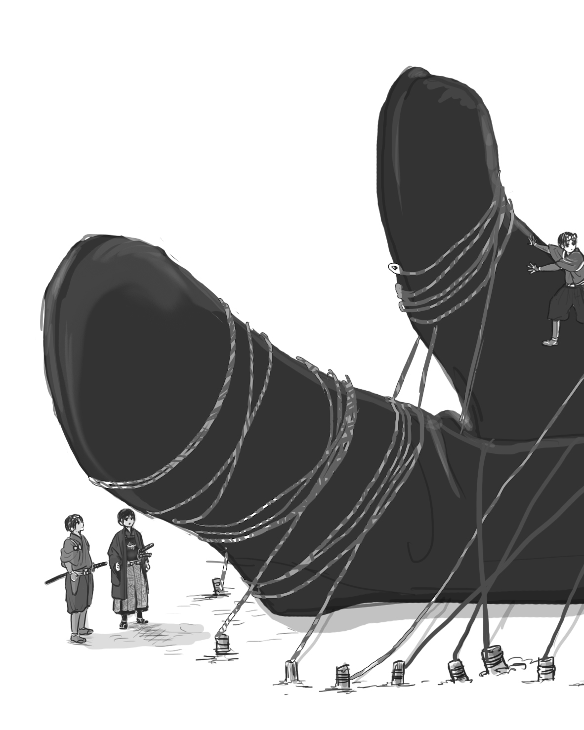 抓住了插画图片壁纸