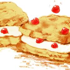 红莓苔三明治曲奇插画图片壁纸