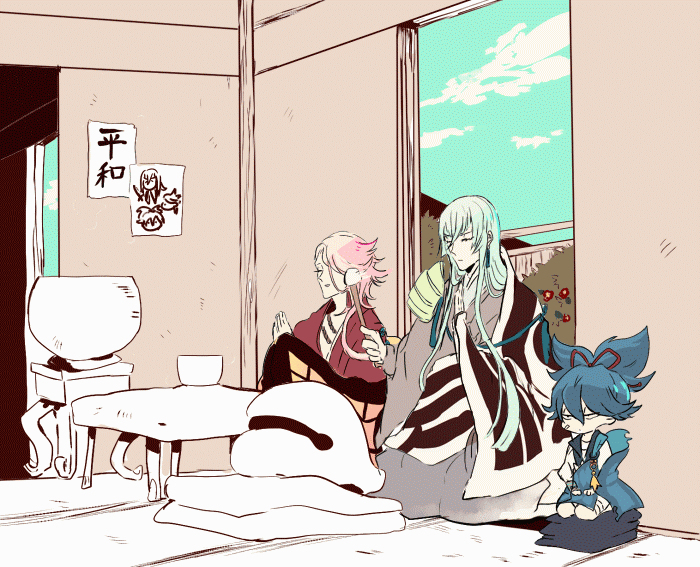 左文字的早晨很早插画图片壁纸