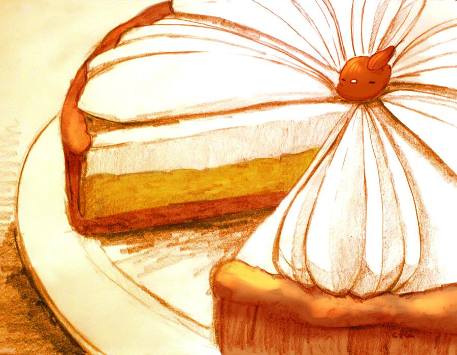 杏仁奶油蛋挞插画图片壁纸