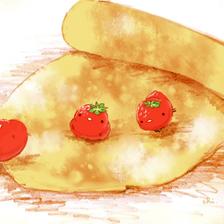 草莓面包蛋糕插画图片壁纸