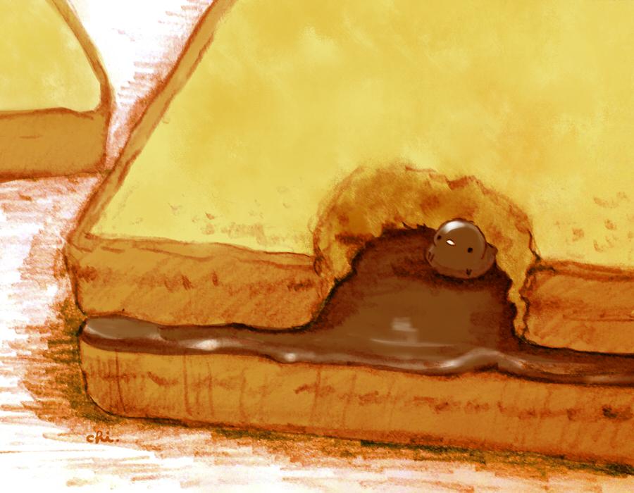 巧克力奶油三明治插画图片壁纸